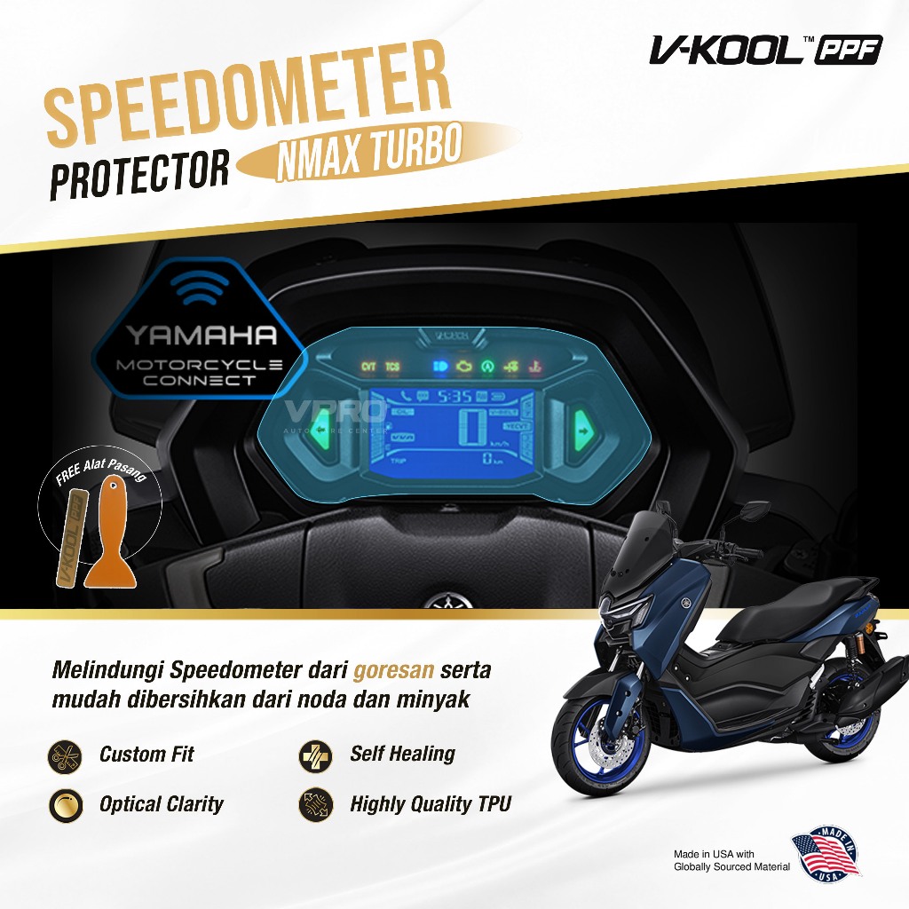 VKOOL PPF มาตรวัดความเร็ว มอเตอร์ไซค์ YAMAHA NMAX TURBO 2024 / ป้องกันรอยขีดข่วน