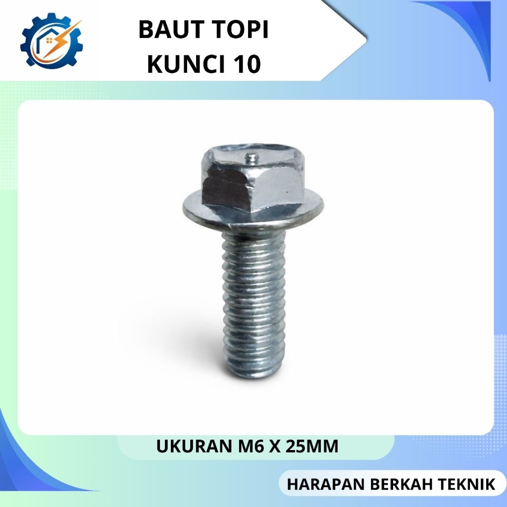 MESIN หน้าแปลน Bolt M6x25 มม.หัว 10 สลักเกลียวหน้าแปลน M6 ยาว 25 มม.สําหรับรถที่แข็งแกร่งเครื่องยนต์