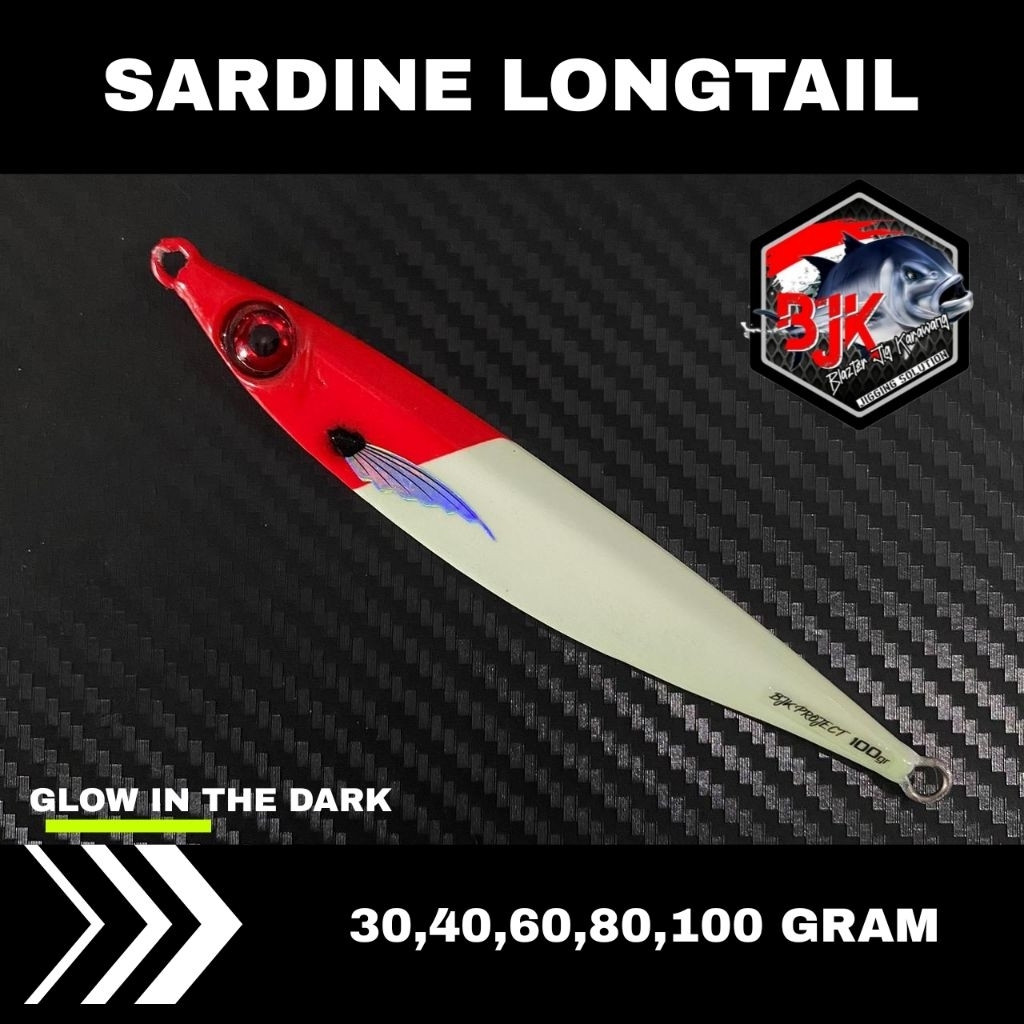METAL JIG SARDINE LONGTAIL 30g ถึง 100g เหยื่อตกปลา BJK