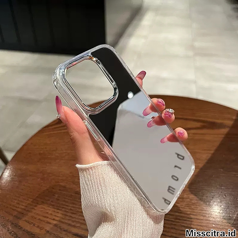SOFTCASE CLEAR CASE MIRROR HEBE สําหรับ REALME 7i C11 C12 C15 C17 C20 C21Y C25 C25Y C30 C30S C33 C50