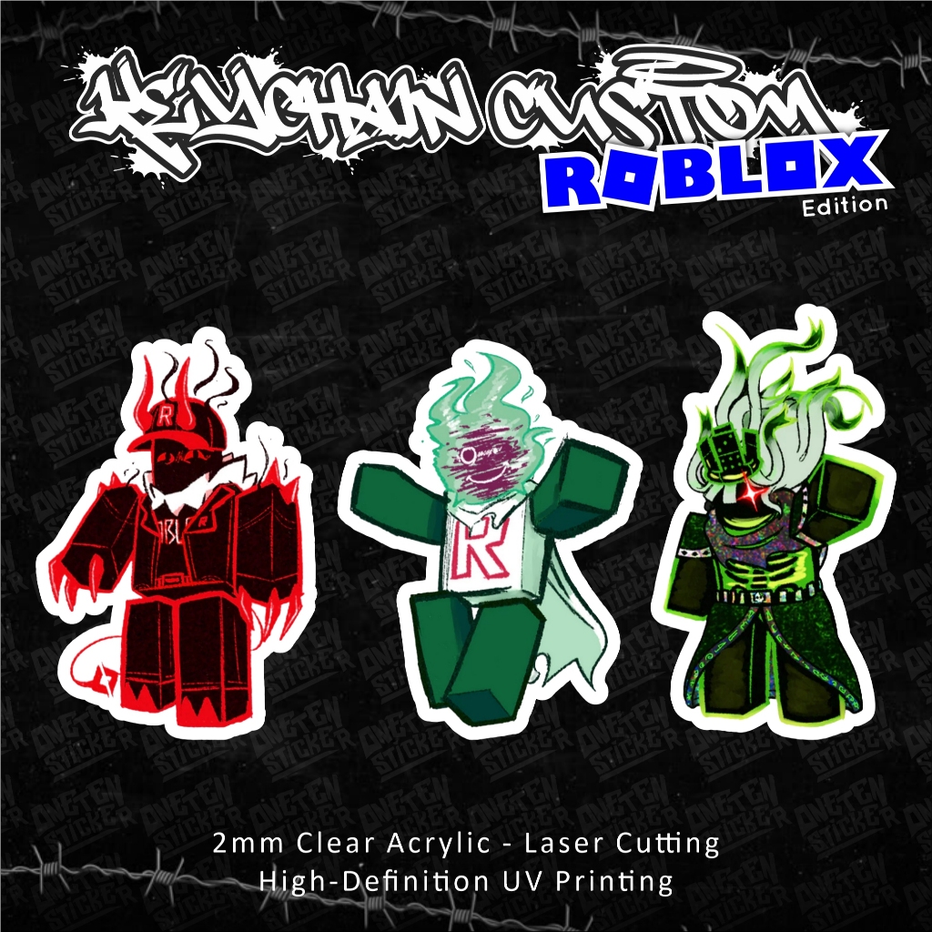 ROBLOX FORSAKEN ACRYLIC KEYCHAIN 1X1X1 & GUEST 666 (BETATED, TIMELESS & GUEST 666) | สติ๊กเกอร์หนึ่ง