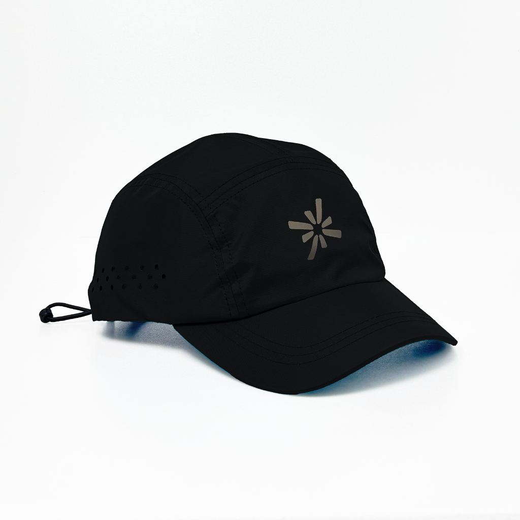Skytraps Running Cap Hard Visor Quick Dry หมวกวิ่งกีฬากลางแจ้งสําหรับผู้ชายและผู้หญิง - สีดํา