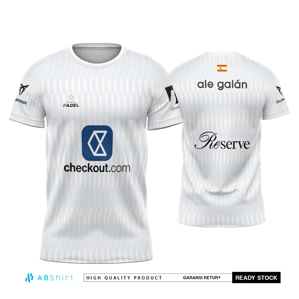 Padel Ale Galán Premier Padel 2025 เสื้อแข่งใหม่ล่าสุด - สีขาว