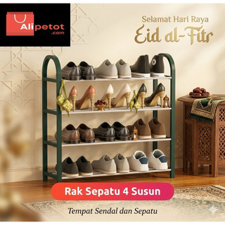 Rak Sepatu 4 susun/rak sandal 4 Tingkat Plastik