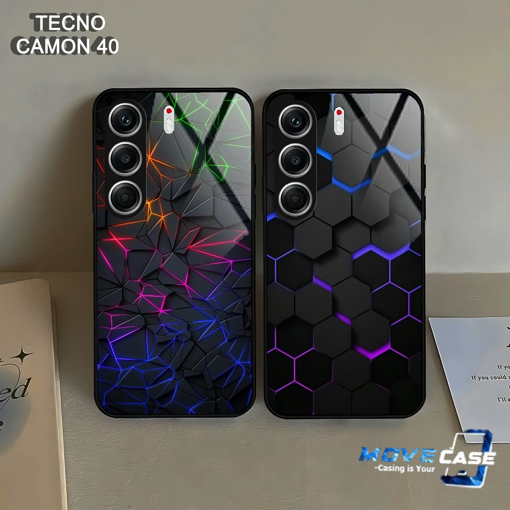 HP MV812 Tecno Camon 40 Glass Softcase - Tecno Camon 40 Silicone - เคสโทรศัพท์ Tecno Camon 40 ใหม่ล่