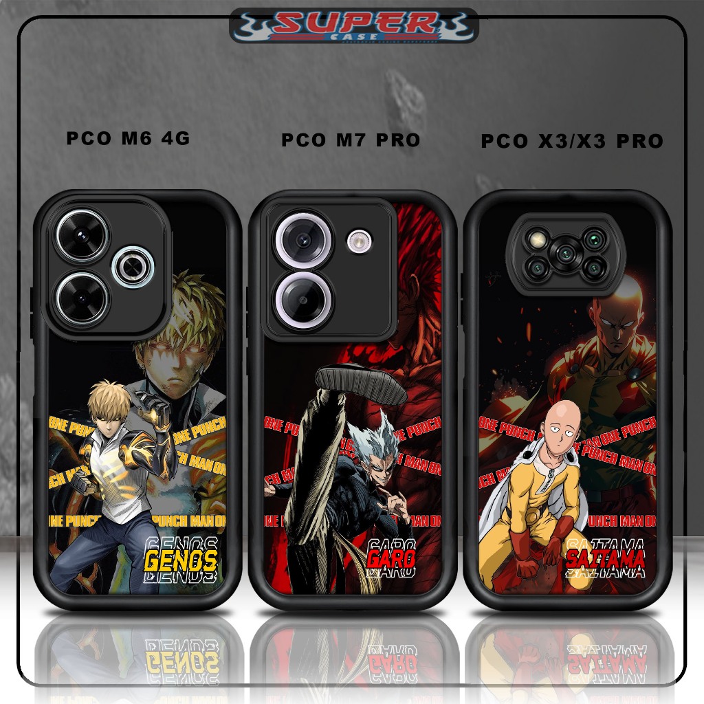 กรณี Hp สําหรับ SoftCase Hp สําหรับแก้วสีดําพรีเมี่ยม POCO M6 4G PCO M7 PRO PCO X3/X3 PRO ออกแบบ ONE