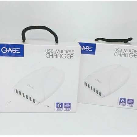 BATOK USB MULTIPLE CHARGER OASE Q-67 6 USB 7.2A MAX ORIGINAL [SR]
