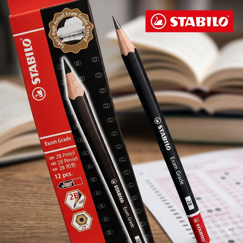 [1 กล่อง / 12 ชิ้น] ดินสอ Stabilo 2B Exam Grade