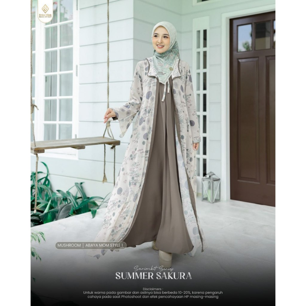 ฤดูร้อน SAKURA ABAYA MOM STYLE 1 โดย EMKA HIJAB