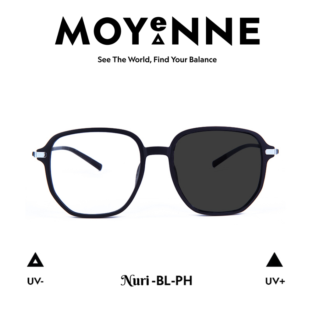 แว่นตา NURI by Moyenne - แว่นตาป้องกันรังสีบลูเรย์ขนาดใหญ่อินเทรนด์