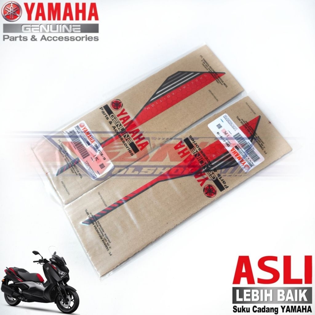 ฝาครอบกราฟิกด้านข้าง 3 และ 4 ตัวหลัง DR9 ตับพิเศษ 25 ปีครบรอบ Max Series ใหม่ Xmax 250/300 เชื่อมต่อและใหม่ Xmax 250/300 Tech Max Original Yamaha อะไหล่แท้