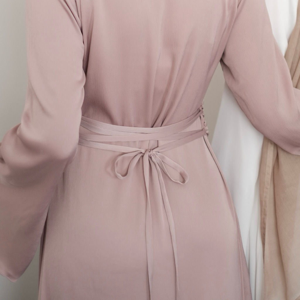 Tali Sateen Dress Taupe