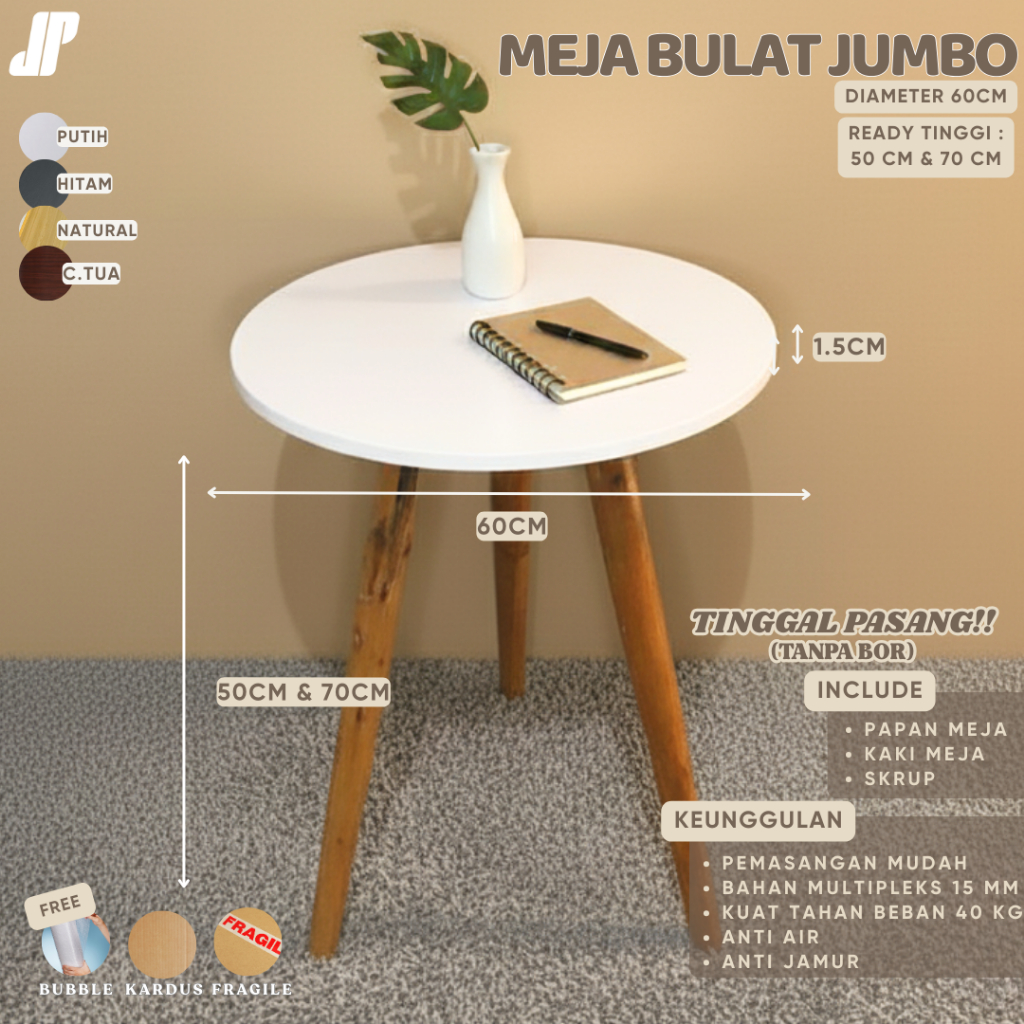 JUMBO ROUND TABLE 50 ซม. และ 70 ซม. HEIGHT DIAMETER 60/LIVING ROOM COFFEE TABLE (ROUND TABLE)/PATIO 