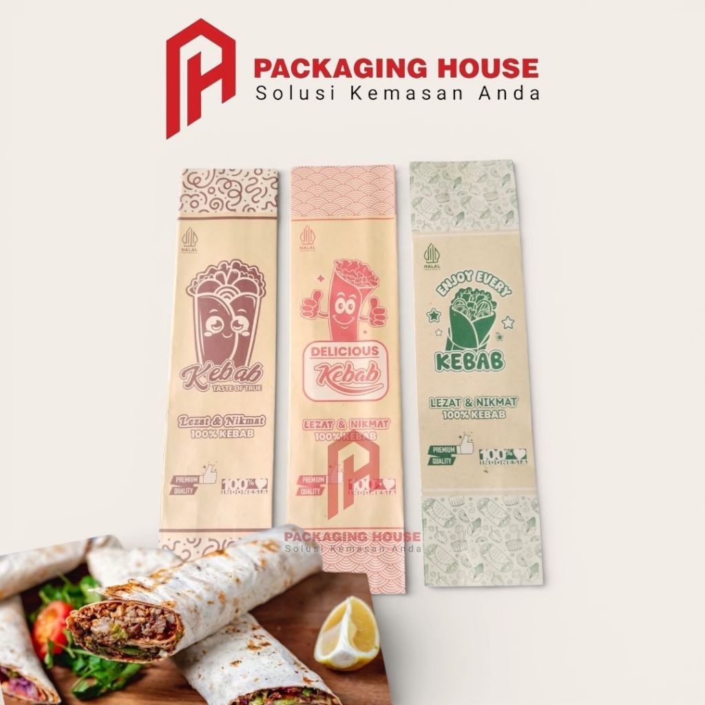 [50 ชิ้น] KEBAB BAGS l KEBAB PACKAGING l SAMSON KEBAB BAGS CONTENTTS 50 ชิ้น