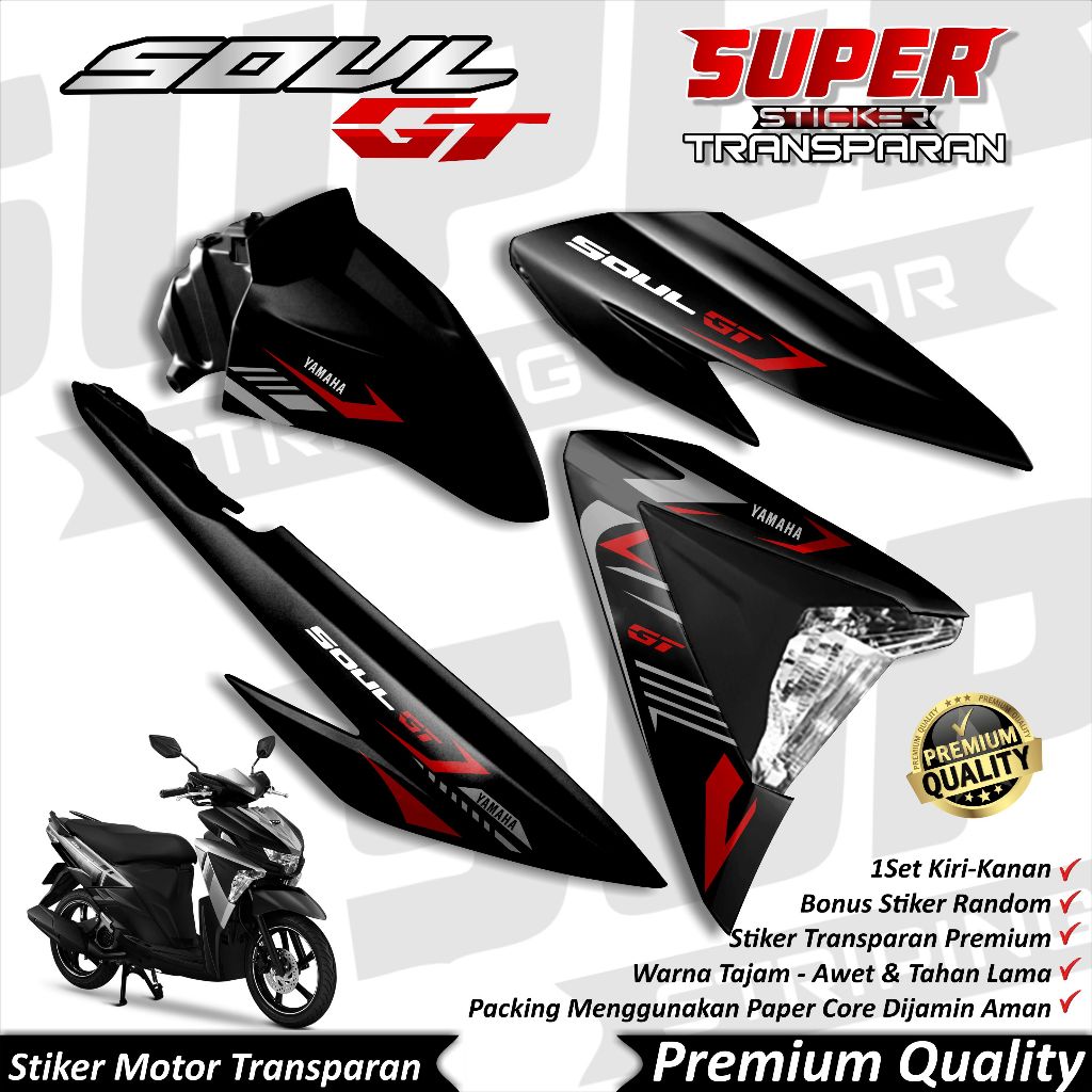 สติ๊กเกอร์ใส Soul GT 125 Anti-Fade Cool Striping Soul GT Striping Yamaha Soul GT 125 LOW STRIPE