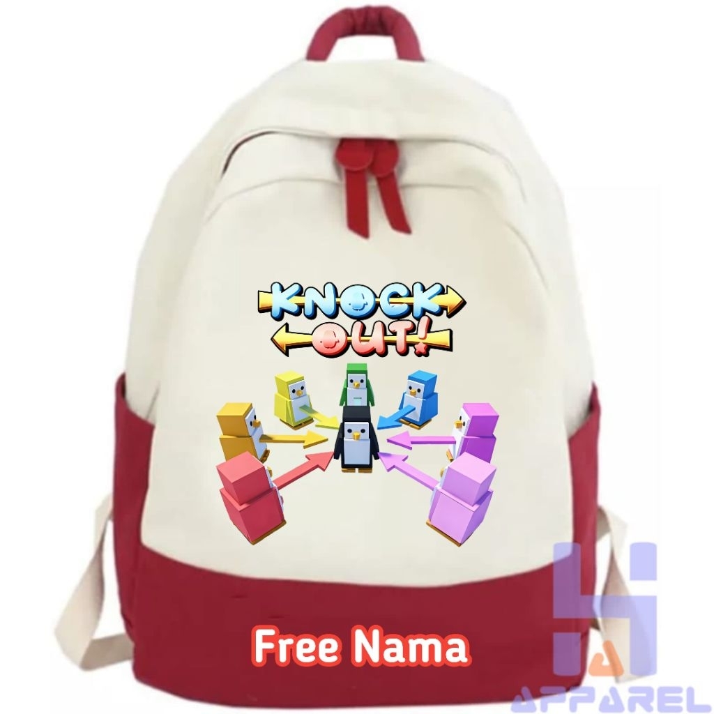 ROBLOX KNOCKOUT ROBLOX KNOCK OUT KIDS BACKPACK ฟรีชื่อ