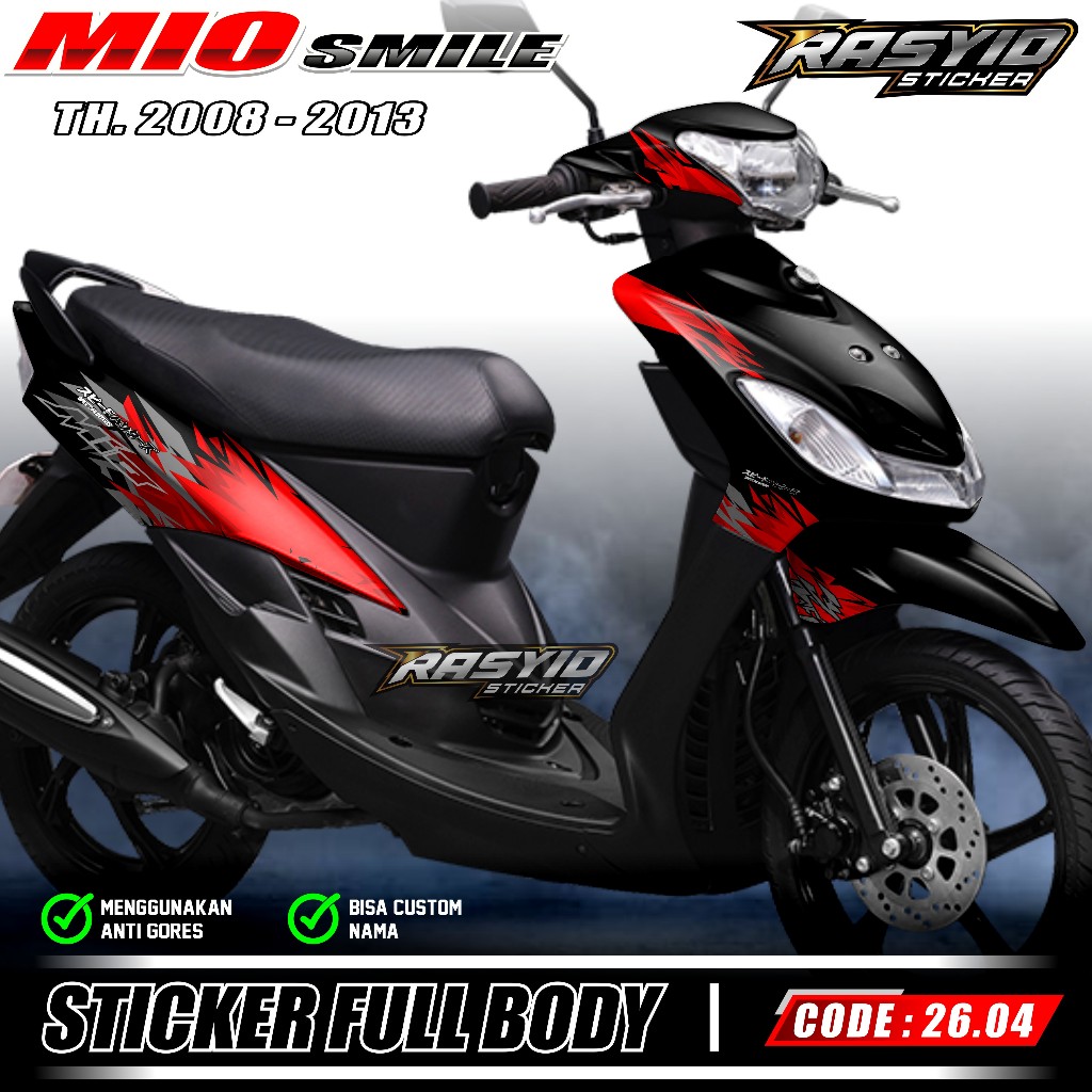 ล่าสุด Full Body Decal สติกเกอร์ Yamaha Mio Smile ปี 2008 2009 2010 2011 2012 2013 Decal สติกเกอร์ F