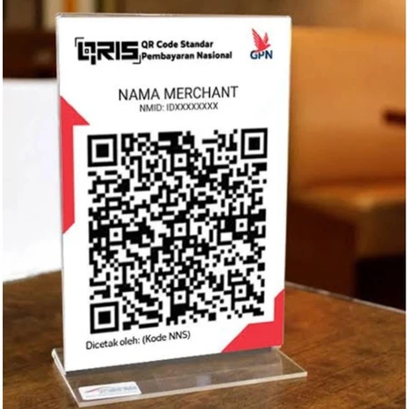 QRIS ACRYLIC RAC QRIS ACRYLIC MATERIAL QR CODE STAND 2MM