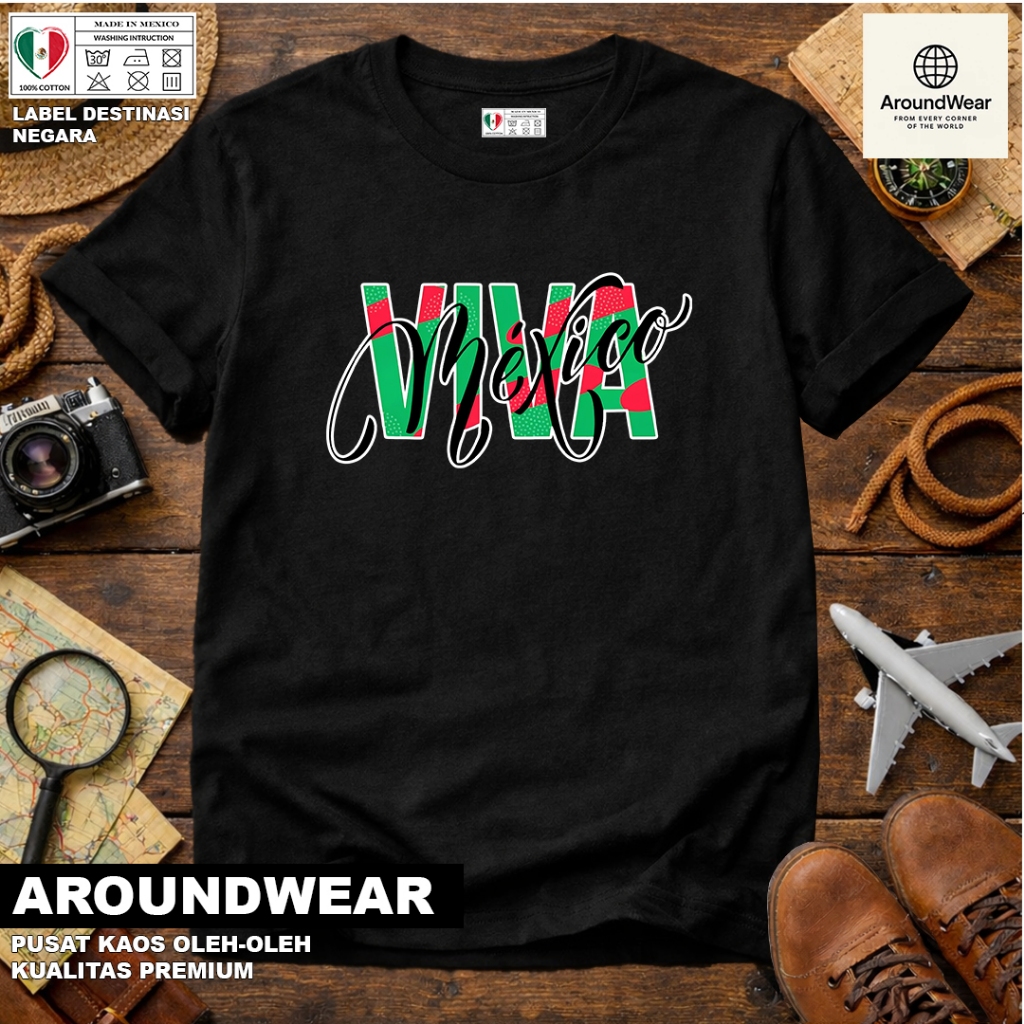 เสื้อยืด MEXICO 9 SOUVENIR พร้อมแท็กอาเซียน MEXICO PREMIUM SOUVENIR MATERIAL GIFT