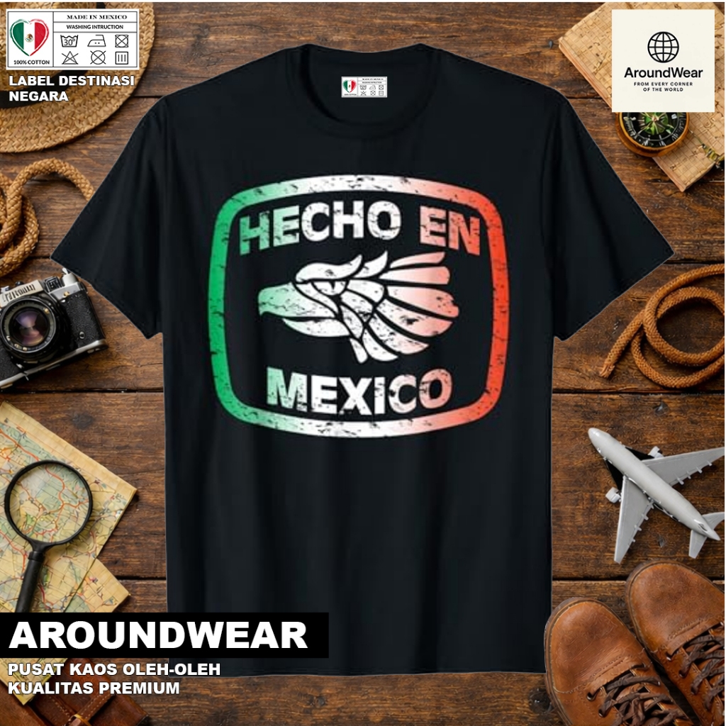เสื้อยืด MEXICO 16 SOUVENIR พร้อมแท็กอาเซียน MEXICO PREMIUM SOUVENIR MATERIAL GIFT