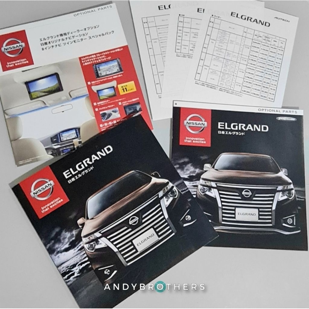 หนังสือ / Catalog / Booklet / Brochure JDM Japan NISSAN Elgrand (E52) 2014-2019 ต้นฉบับ