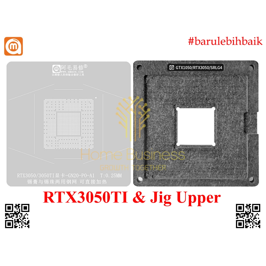 Amaoe ลายฉลุ BGA Reballing GPU NVIDIA RTX3050 RTX3050TI RTX 3050 GN20 GN20-P0-A1 Jig Upper Stencil ด