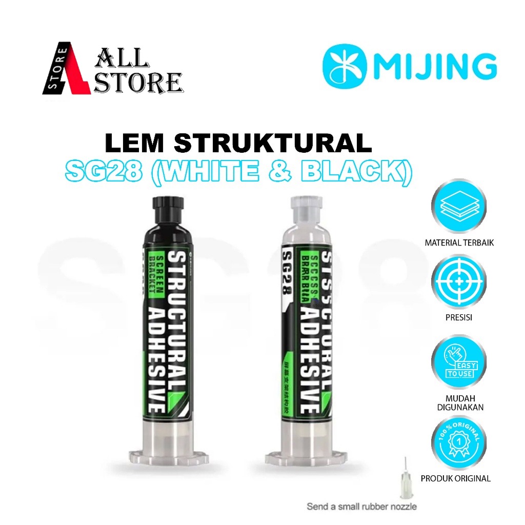 LAYER MIJING SG28 BLACK WHITE ORIGINAL LCD BRACKET GLUE - ORIGINAL MIJING SG28 SCREEN BRACKET ADHESI