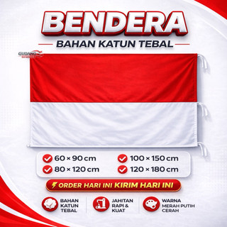 BENDERA BAHAN KATUN MERAH PUTIH
