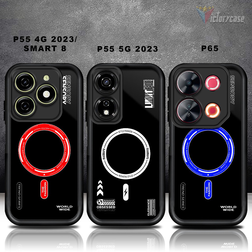 HP Glossy Softcaseเคสโทรศัพท์สําหรับITEL P55 4G 2023 SMART 8 P55 5G 2023 P65 LGH NWซิลิโคนแก้วพรีเมี