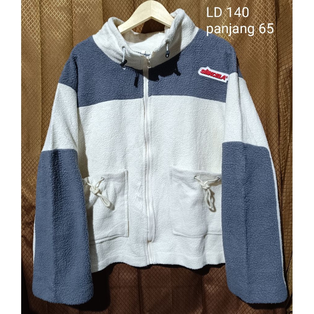 Sera จัมโบ้ boxy แจ็คเก็ตขนสัตว์ขนาดใหญ่หนาเสื้อขนสัตว์ sherpa ขนแจ็คเก็ต sherpa ขน hoodie ซิป sherp