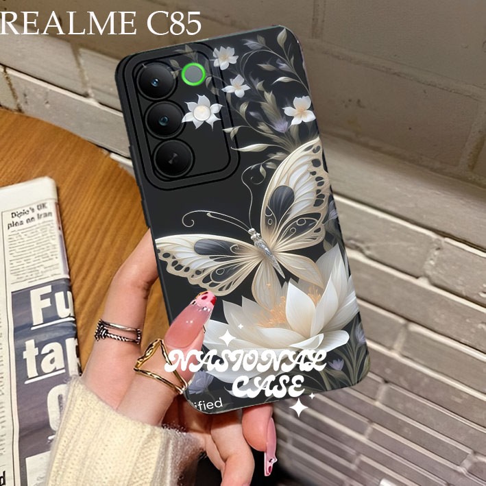 เคสสําหรับRealme C85 4G/5G - 15X Softcase Procamera Silicon Butterfly Motif Coolล่าสุด Cool Currentโ