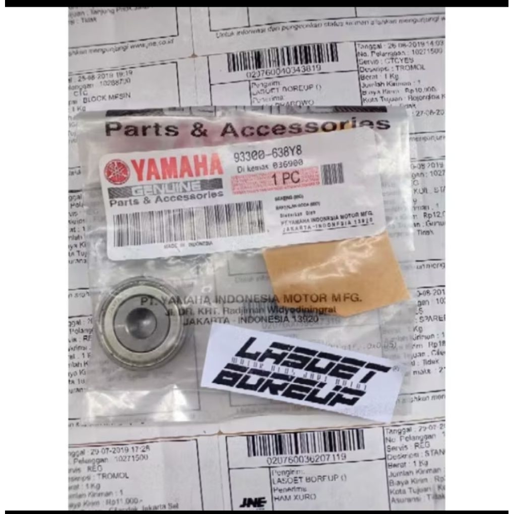BEARING LAHER BAK CVT YAMAHA 638Y8 MIO SPORTY GARNISH SOUL FINO NOUVO NUVO คาร์บอน OLD YGP