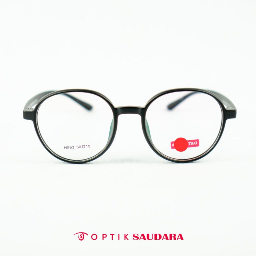 Optik Saudara - Hashtag Frame - แว่นตา Unisex ทรงกลมมีสไตล์ F HT H593 C7 50