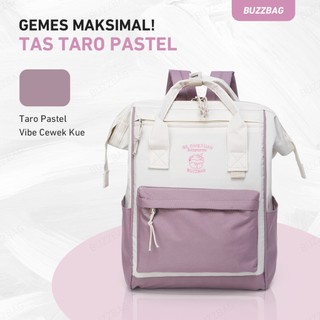 Buzzbag -  Tas Ransel Wanita Anti Air Ala Korea  Backpack Kuliah Mahasiswa Muat Laptop Multi Slot  tas ransel wanita
