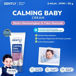 GENTLY Baby Calming Baby Cream 50 g | Perlengkapan Bayi Newborn - Tidur Nyenyak - Nyaman untuk si Kecil