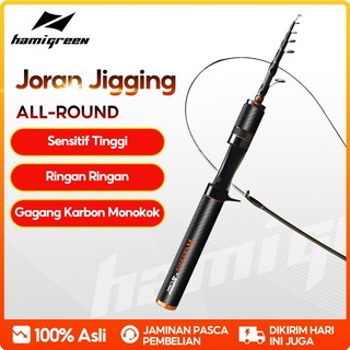 Hamigree Joran Pancing Teleskopik Serat Carbon Premium Panduan Titanium Anti Karat Sensiti