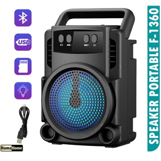 Speaker Bluetooth Portable 3" Bergaransi fleco Support Bluetooth, USB, TF Card & Radio
