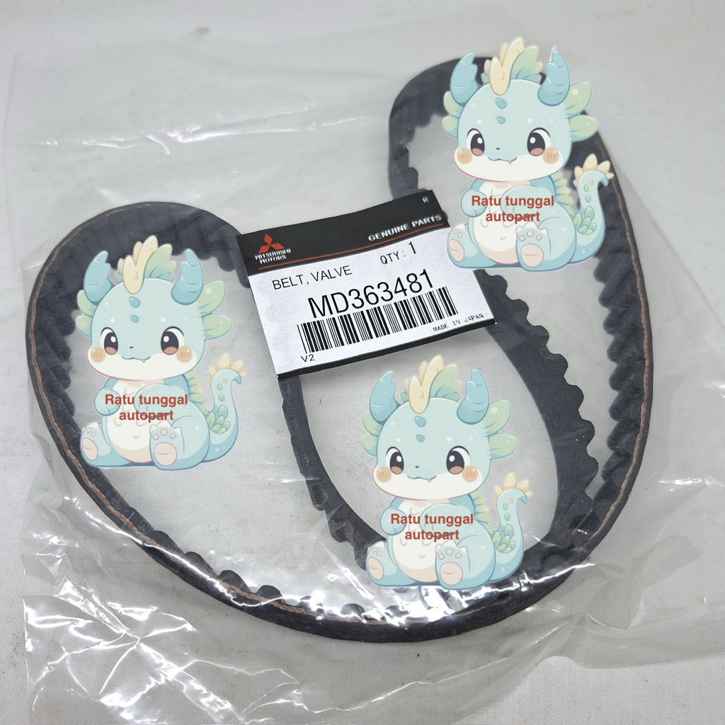 TIMING BELT SHORT TIMING BELT SHORT MITSUBISHI L038 L300 ดีเซล 2.3CC 4D55 MD363481