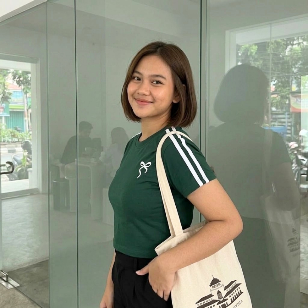 เสื้อยืด Lowkey Crop Stripe – COQUETTE
