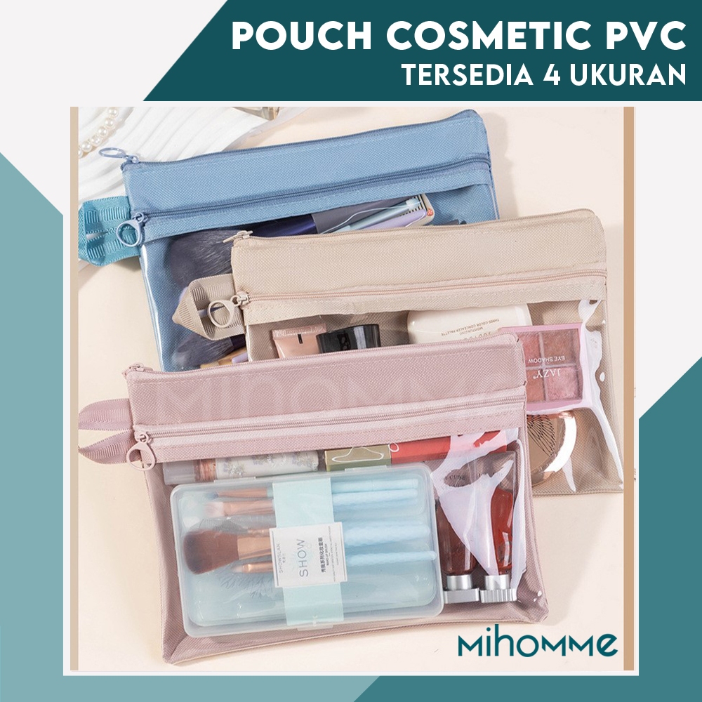 PVC Cosmetic Make Up Pouch Cosmetic Wallet Storage กล่องเครื่องเขียน Travel Organizer