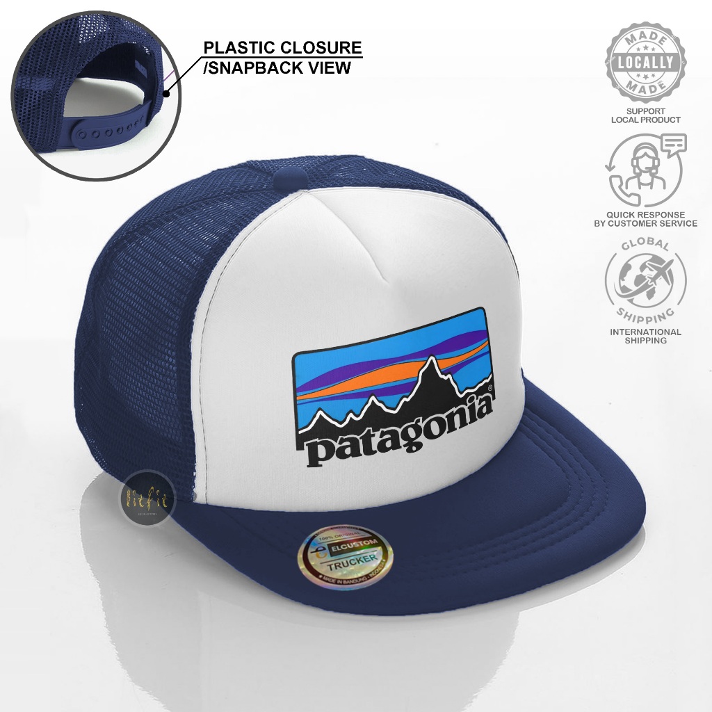 Patagonia Snapback หมวกแก๊ปตาข่าย Trucker สไตล์ Distro Skena Starboy Kalcer สําหรับผู้ชาย อุปกรณ์เสริมที่กําหนดเอง