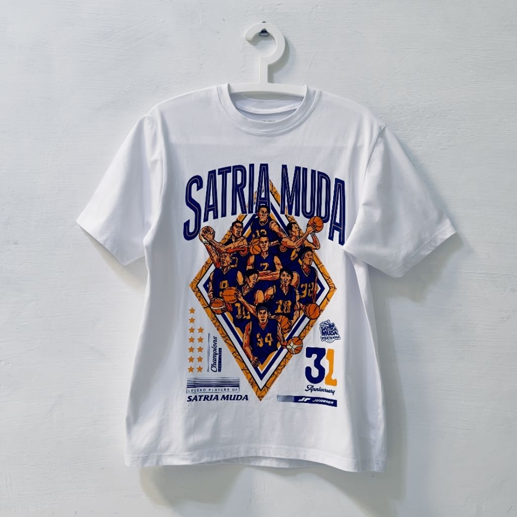 SATRIA MUDA Pertamina JUARAGA Official 31st Anniversary เสื้อยืด 24S Combed Cotton วัสดุ เสื้อยืด Un
