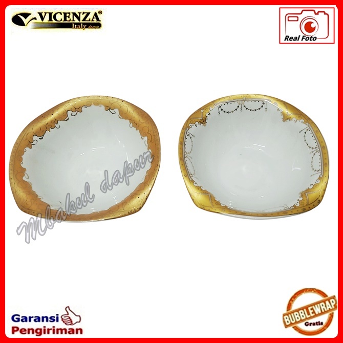 ชามเซรามิก ชามดอกไม้ / กลีบ Vicenza Gold Motif