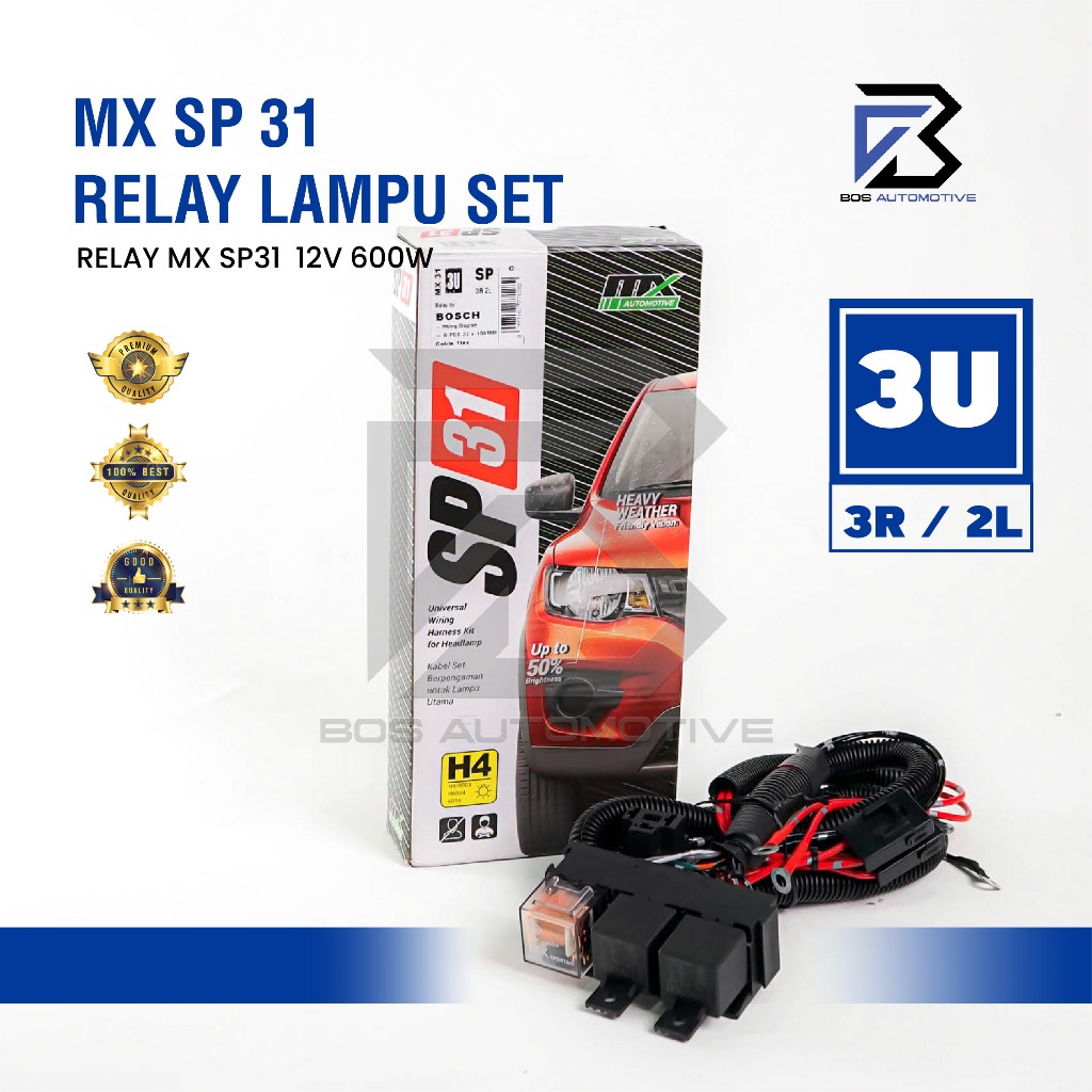 [MX] BOSCH SP Series 3 H4 ชุดสายรีเลย์ไฟหน้ารถ 12v รีเลย์สําหรับ 2 ไฟหน้ารถสากล ราคา ถูกที่สุด ดีลบีเคเค รูปภาพหลัก