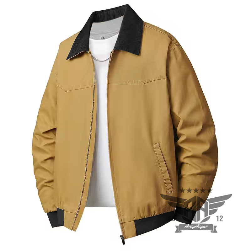 Two-Tone Mustard Black Edition Premium Harrington Jacket