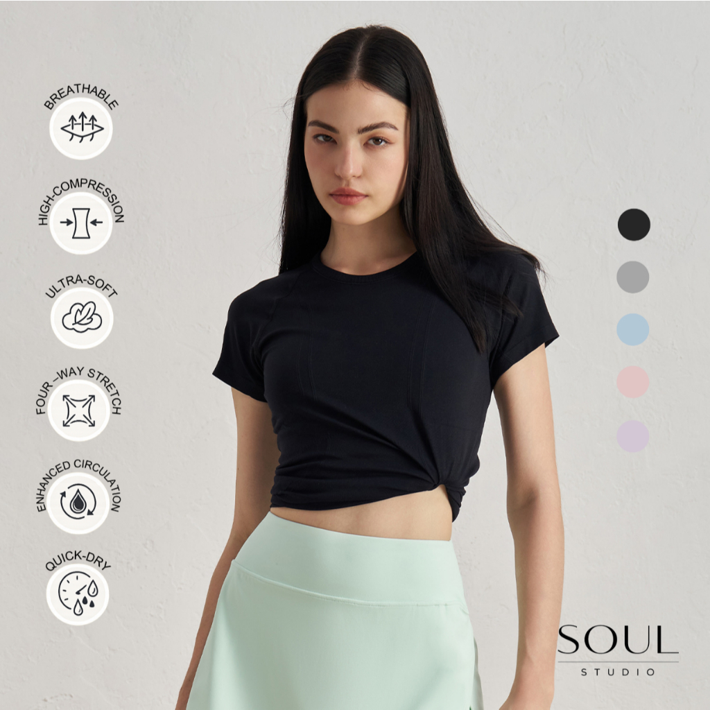 Soul Studio Dorothy Sports Top สําหรับ Padel Tennis Yoga Golf Pilates แบดมินตันวิ่งกีฬา