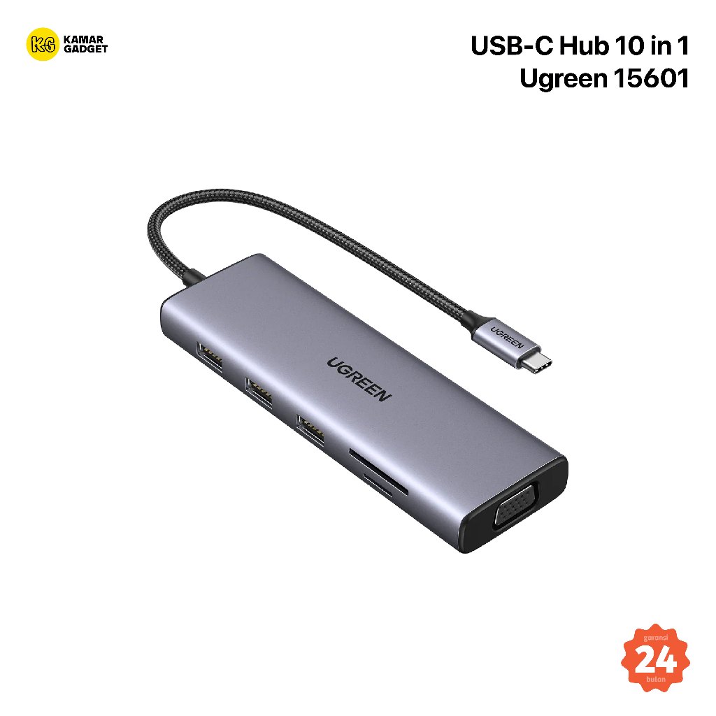 Ugreen USB Hub Type C 10 in 1 15601 - ของแท้พร้อมการรับประกันอย่างเป็นทางการ