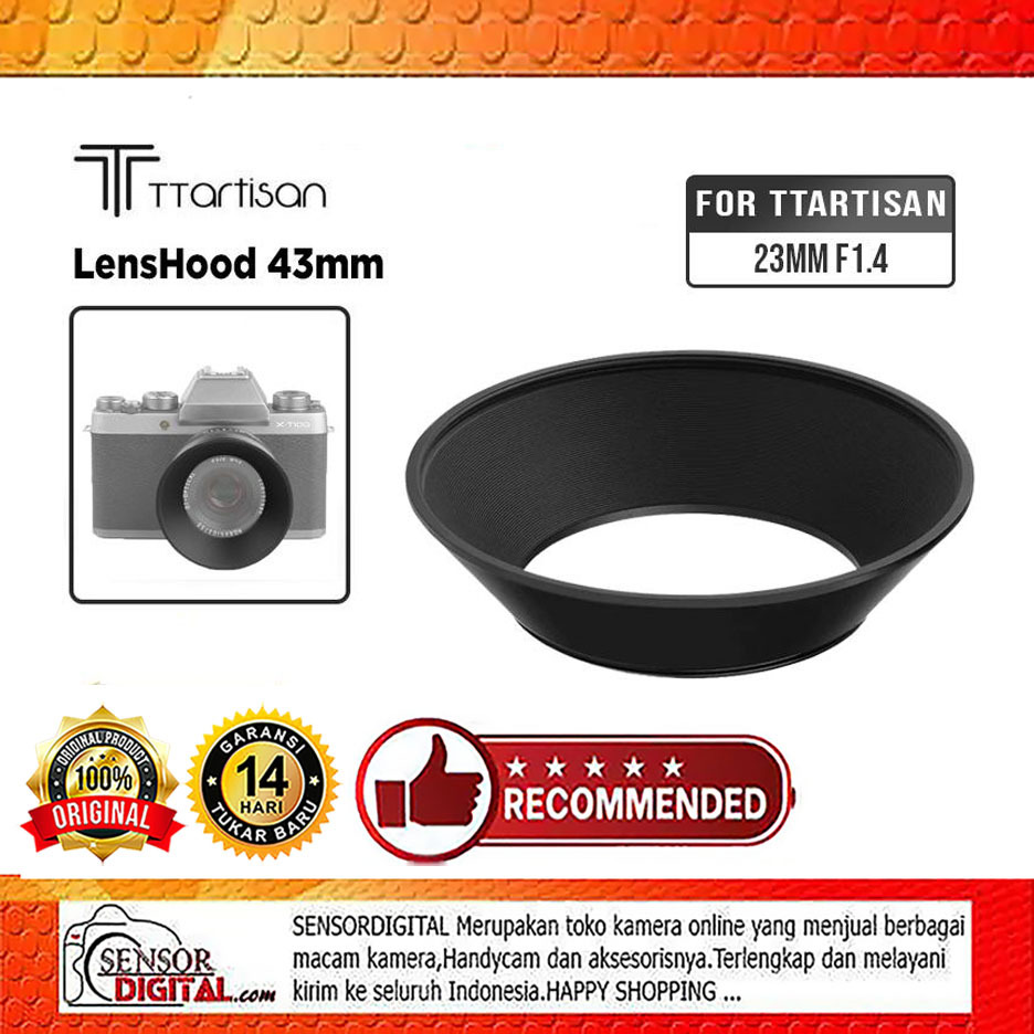 TTartisan Lens Hood 43mm Aluminium Alloy TT Artisan Lenshood 43 mm Original - สี