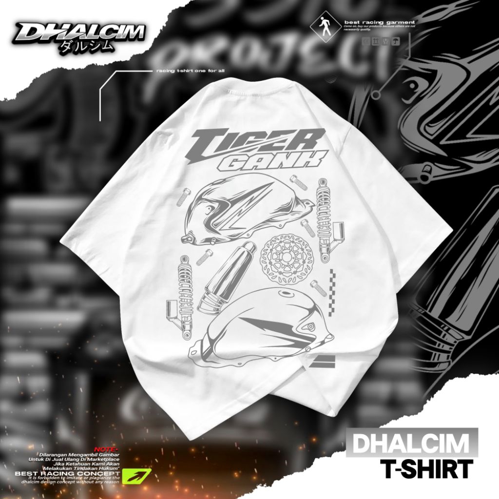 เสื้อยืด TIGER GANK DISTRO FUL COTTON 24S, เสื้อยืด TIGER GANK RACING, เสื้อยืด TIGER RACING, เสื้อย