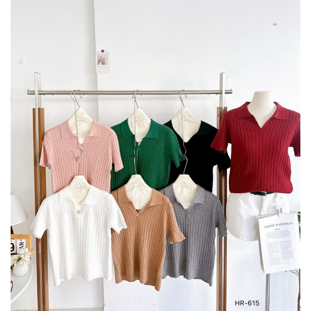 OUNIE HR-615 BRAID KNIT TOP (ON11)